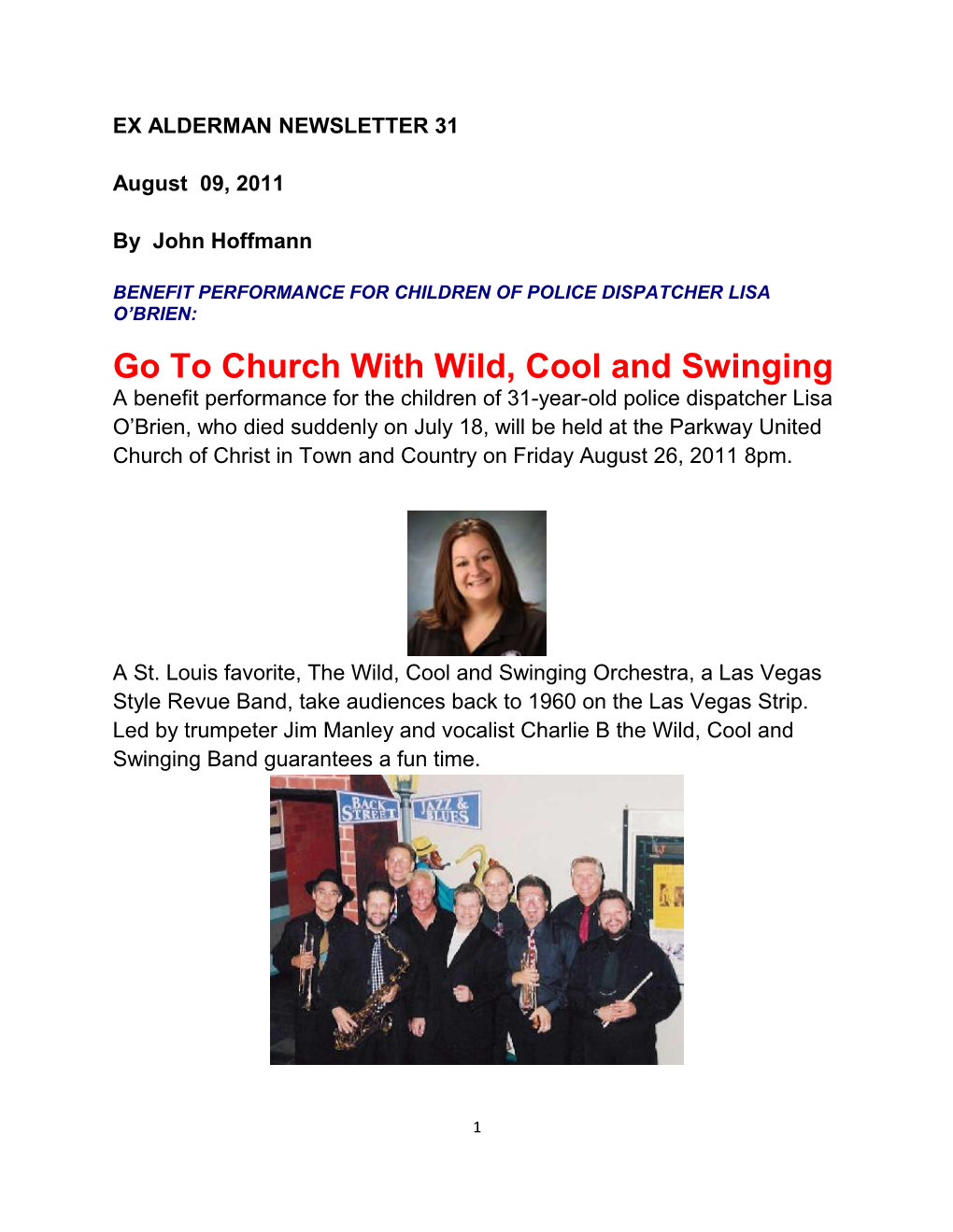 Ex Alderman Newsletter 31