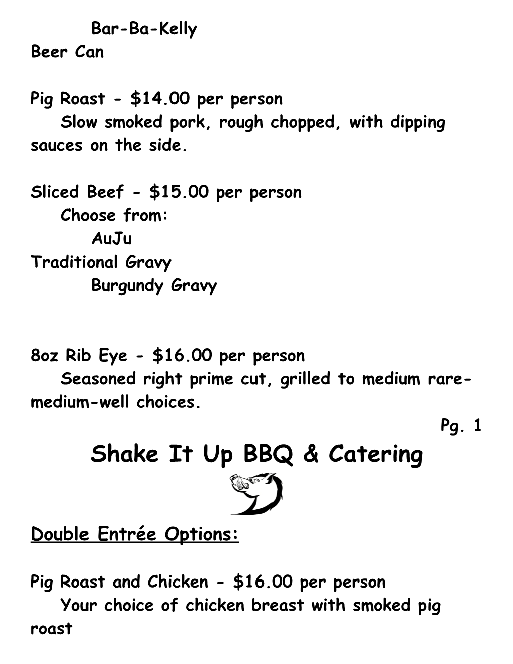 Shake It up BBQ & Catering