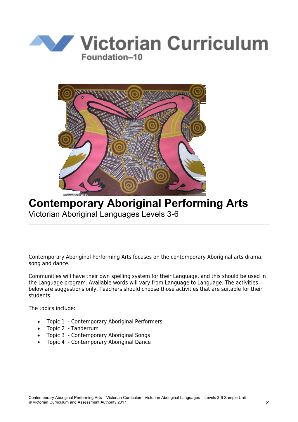 Contemporary Aboriginal Performing Arts