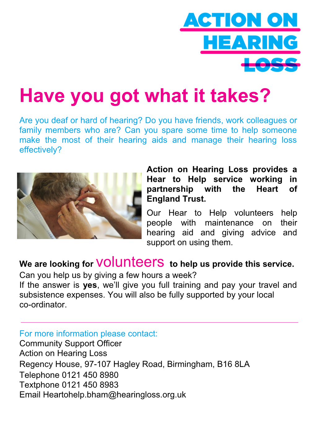 Do You Wear a NHS Hearing Aid Supplied by Heartlands Hospital