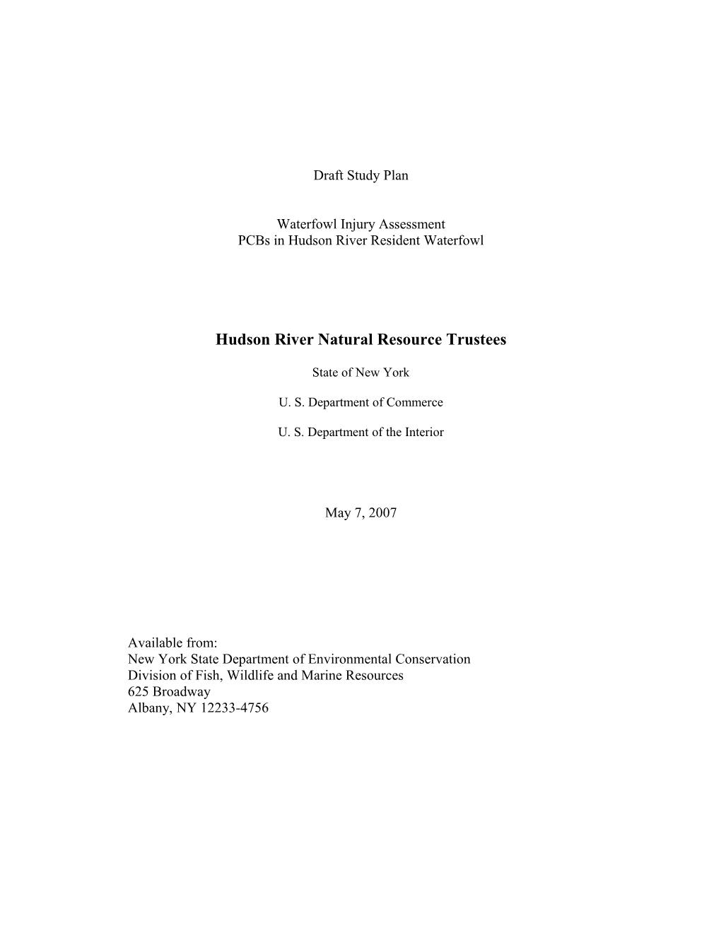 Hudson River Natural Resource Trustees