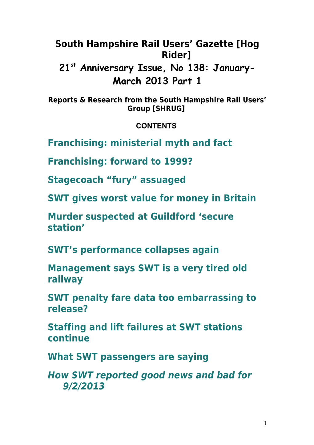 Swt S Six-Monthly Webchat Event Confirms Ongoing Passenger Dissatisfaction