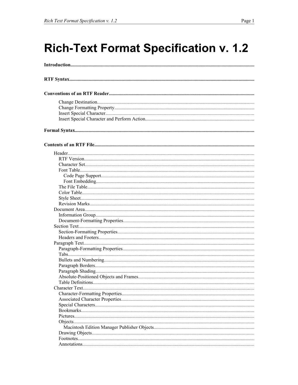 Rich-Text Format Specification