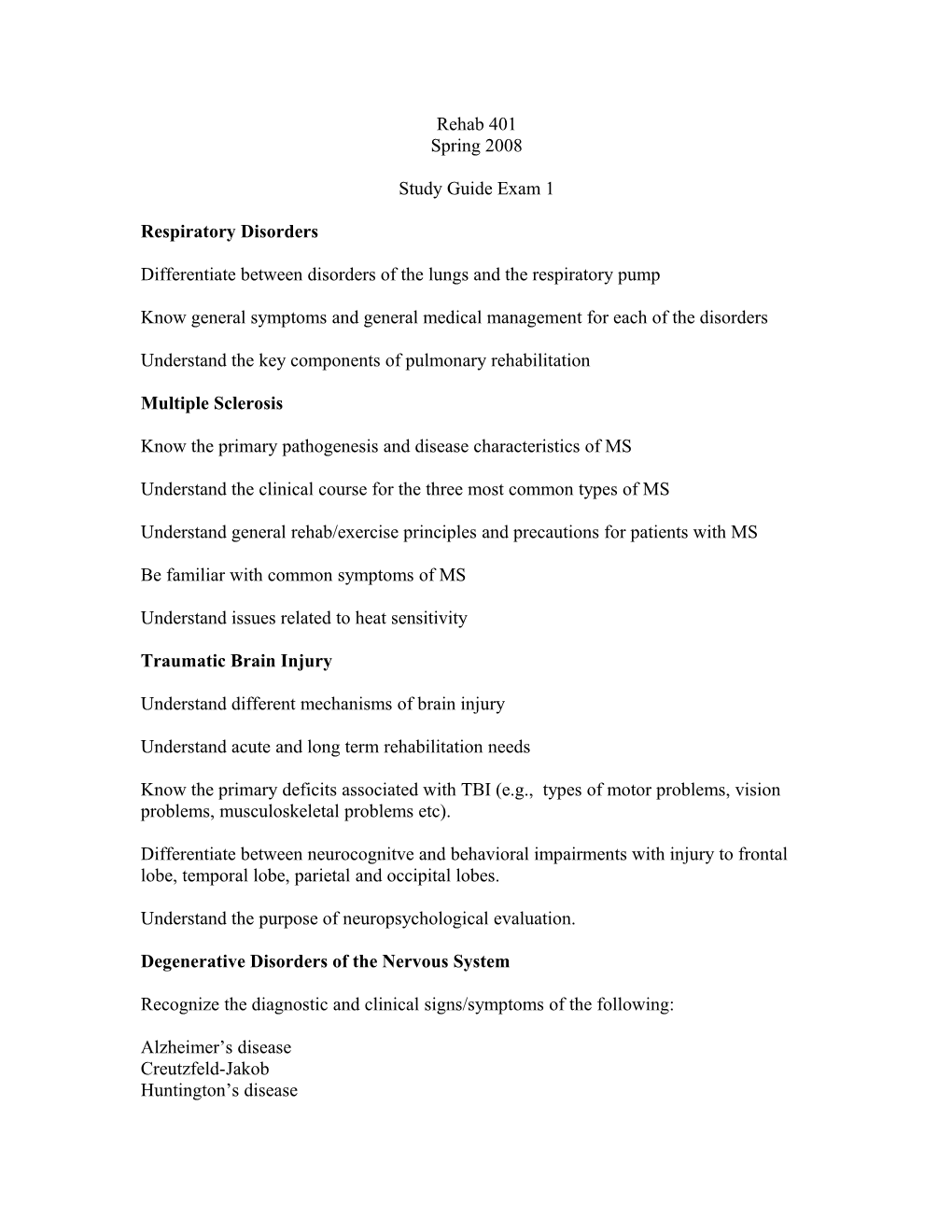 Respiratory Disorders