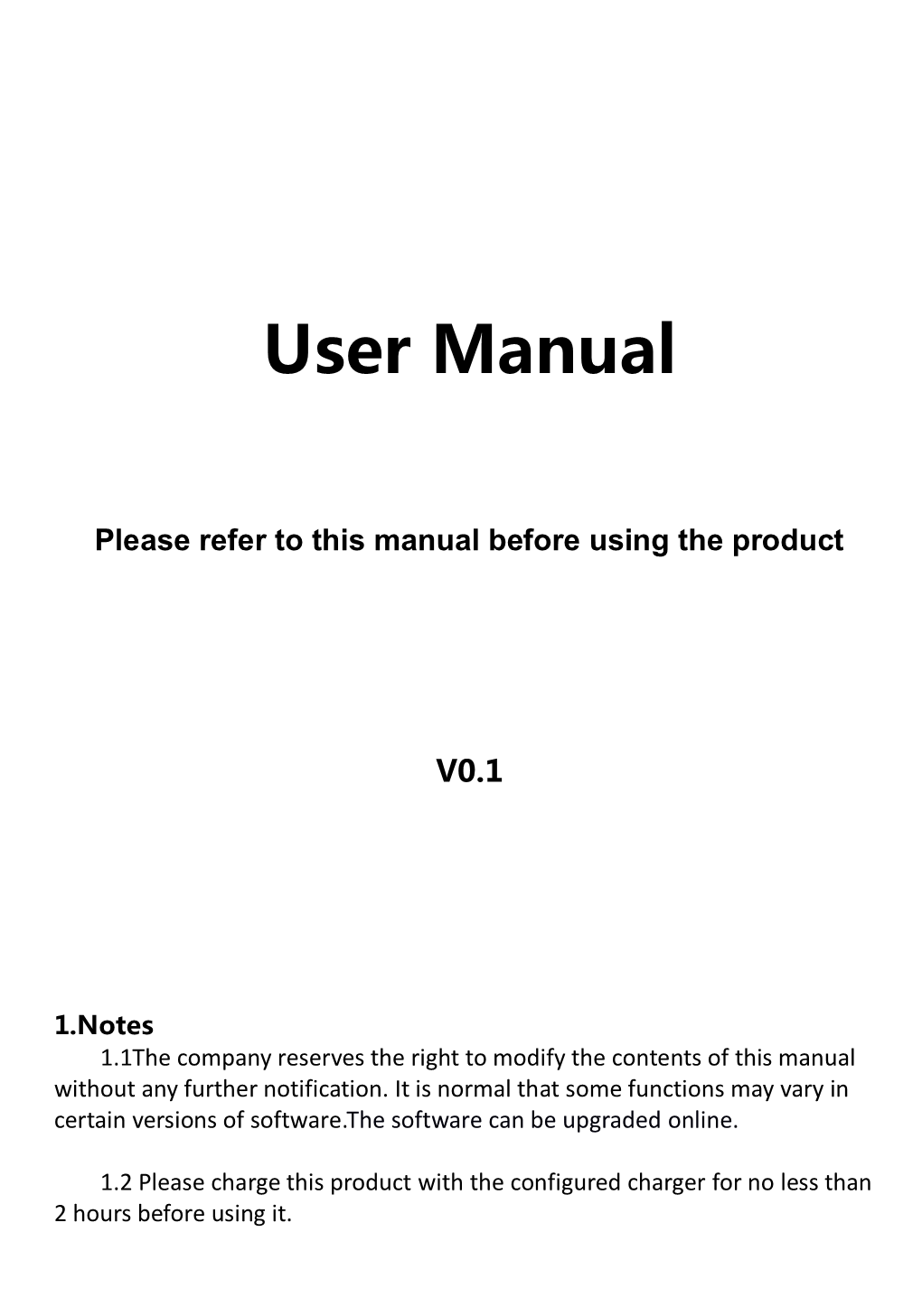 Please Refer to This Manual Before Using the Product
