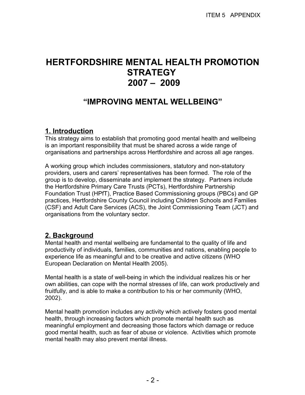 Factors Affecting Mental Health and Wellbeing .4