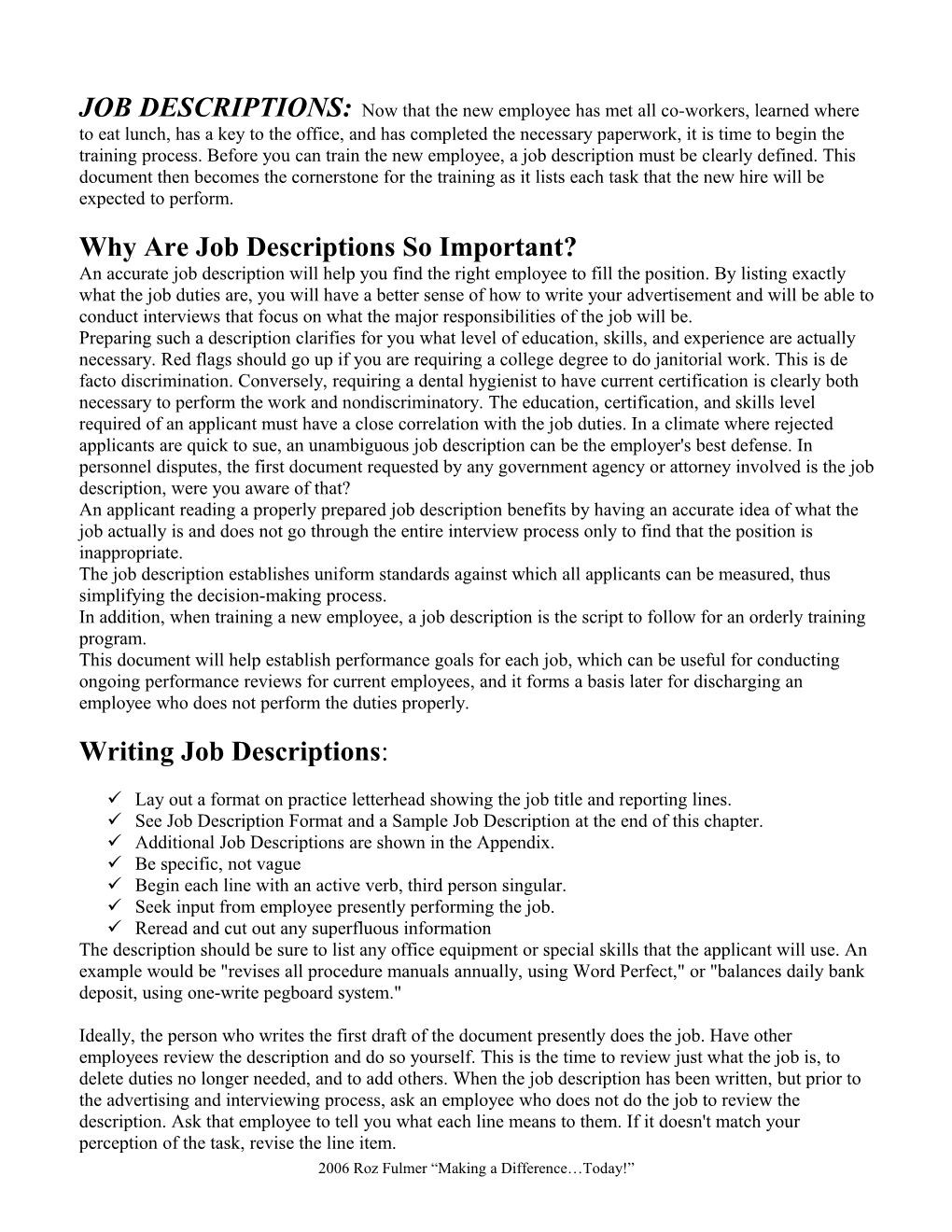 Why Are Job Descriptions So Important?