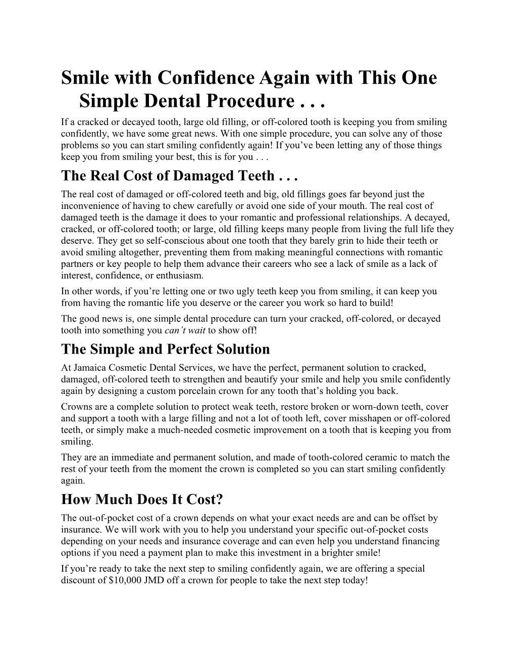 Smile with Confidenceagain with This One Simple Dental Procedure