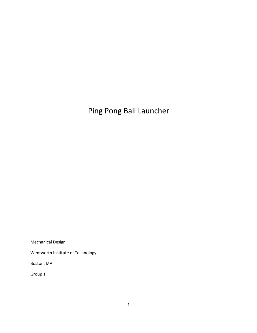 Ping Pong Ball Launcher