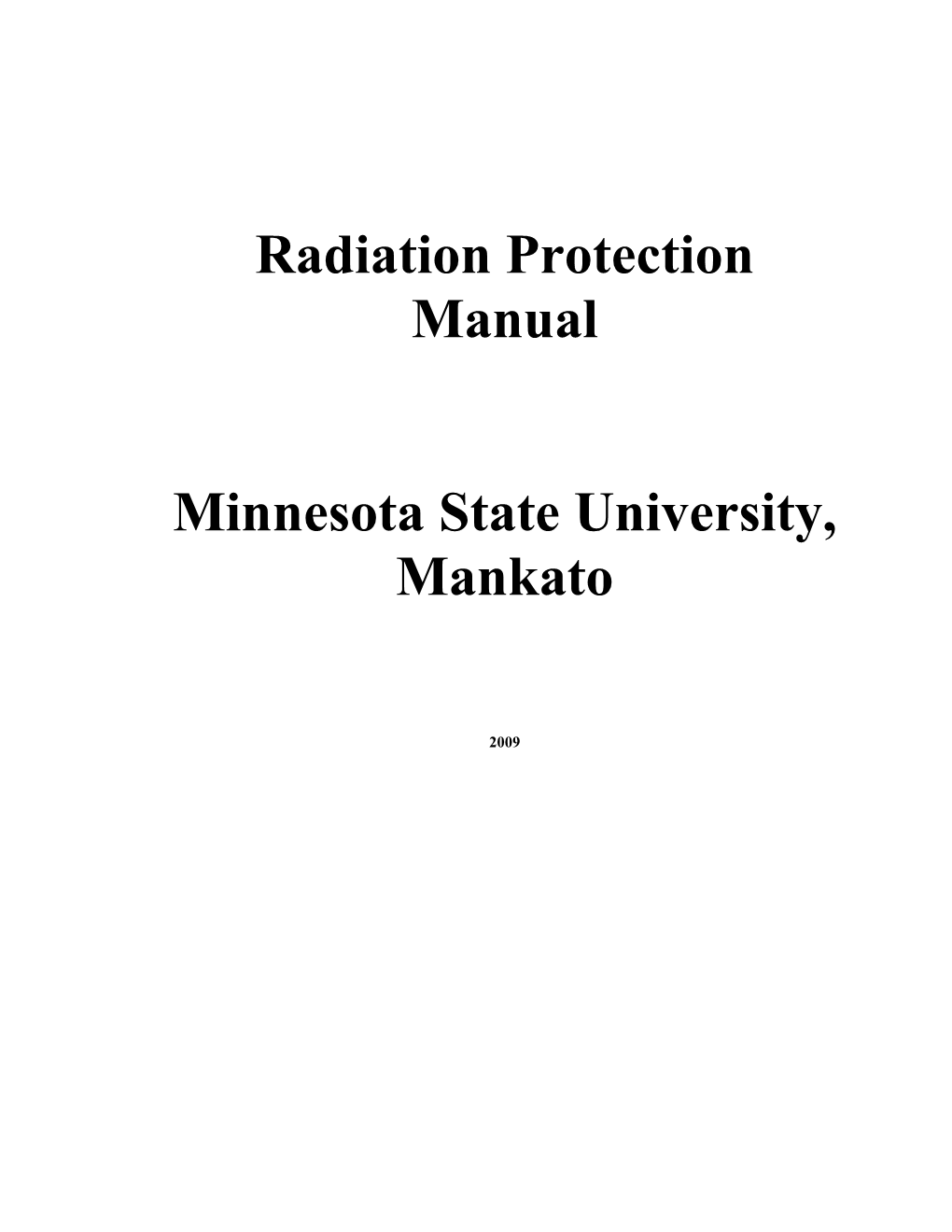 Radiation Protection Procedures