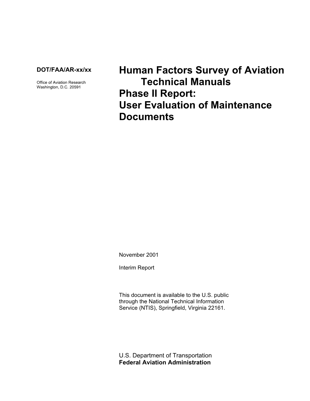 Human Factors in Aviaition Maintennace Documents