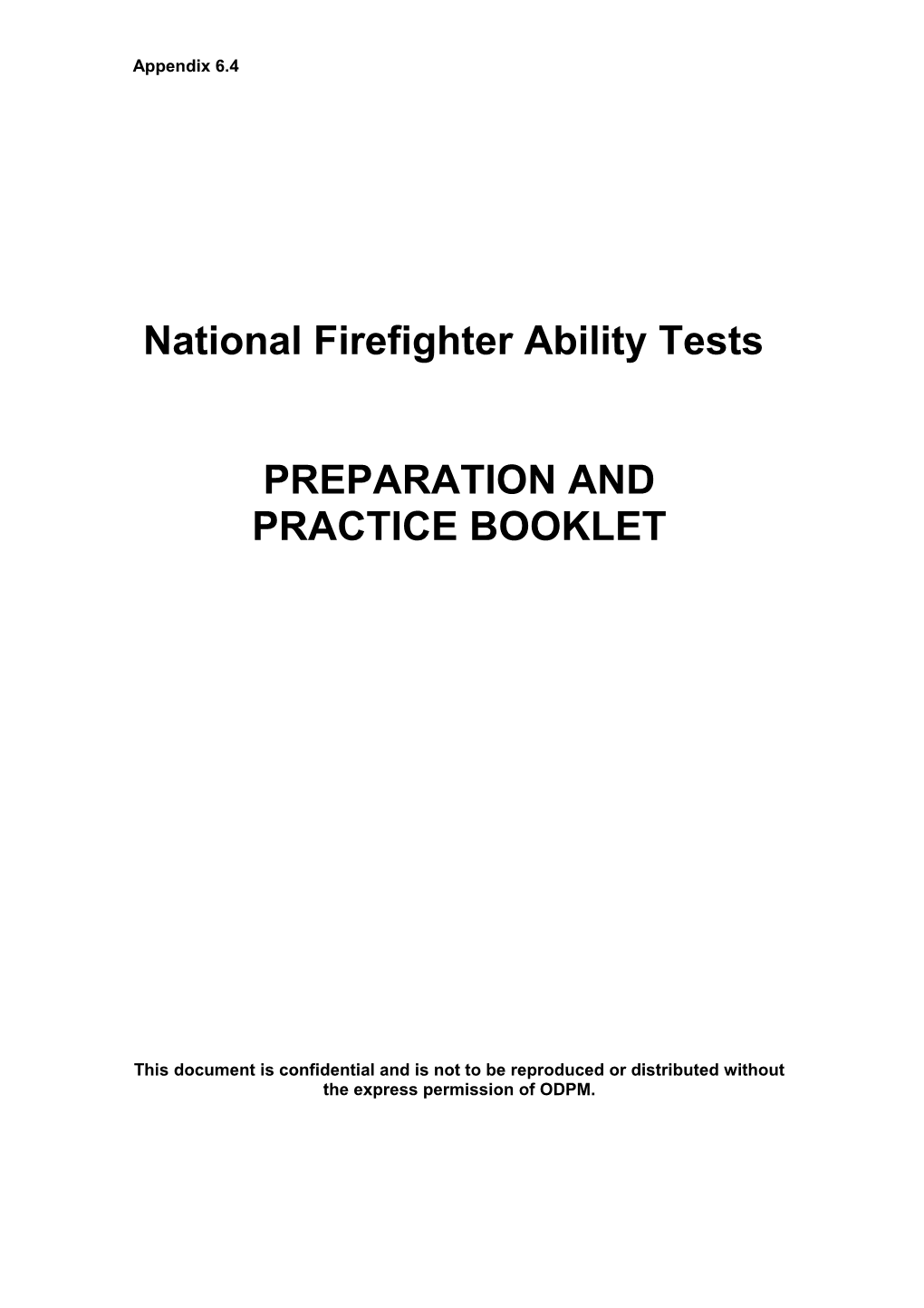 National Firefighter Ability Tests