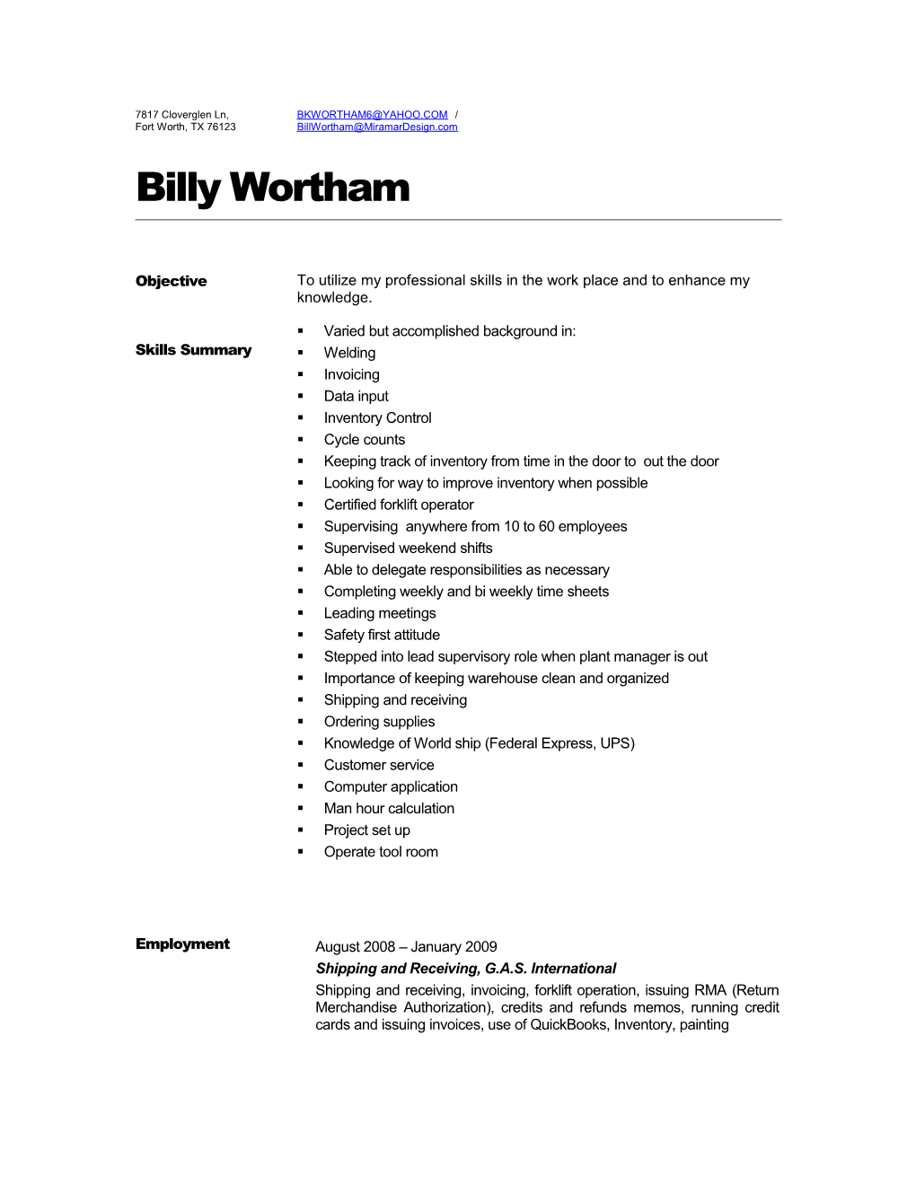 Billy Wortham