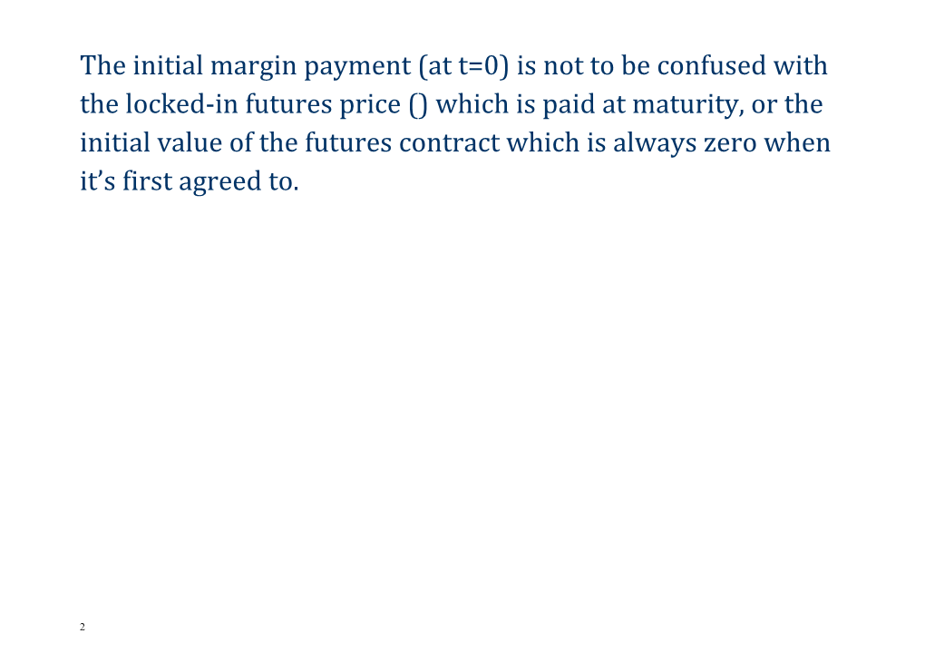 The Initial Margin Is Paid Made When You First Enter Into a Futures Contract