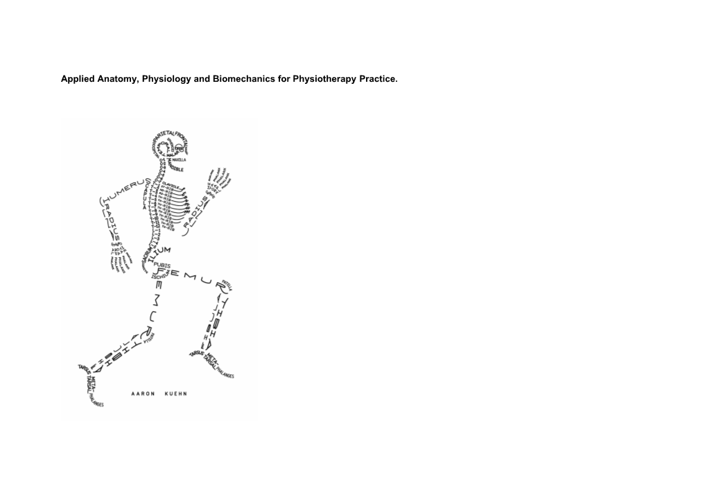 Applied Anatomy, Physiology and Biomechanics for Physiotherapy Practice