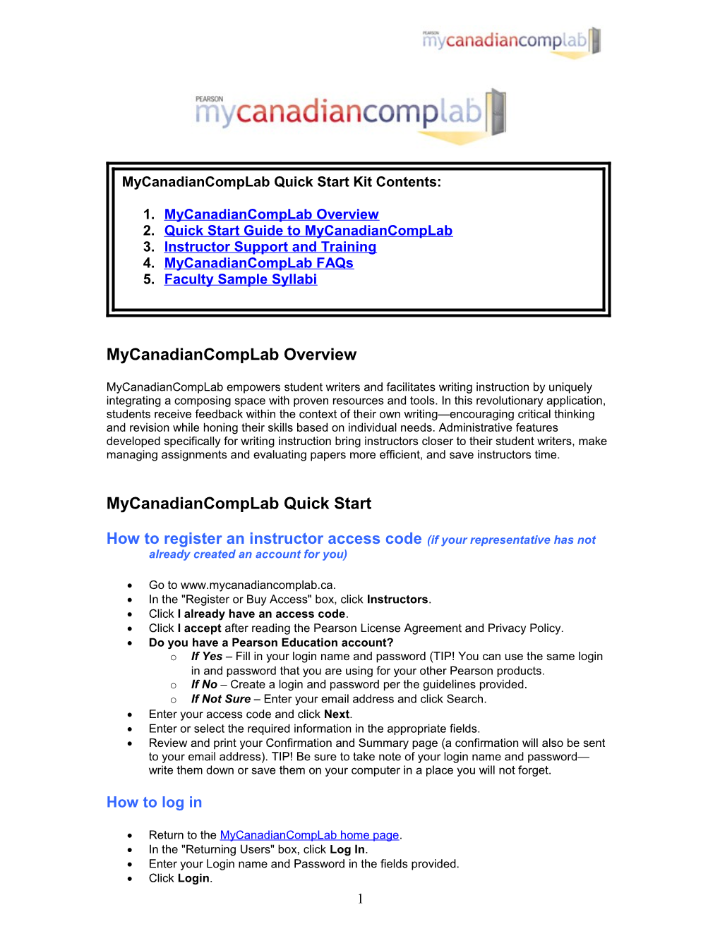 Mycanadiancomplab Overview