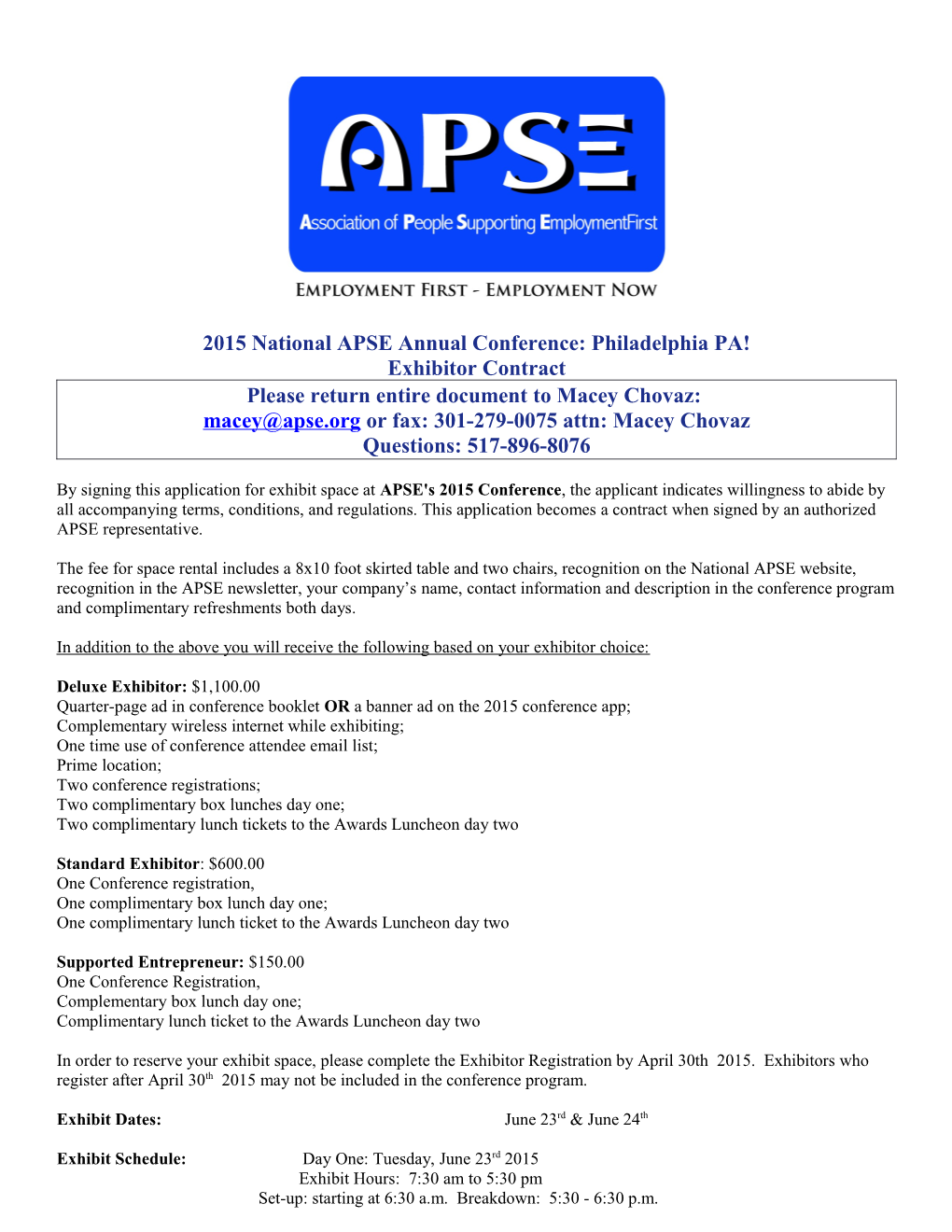 2015National APSE Annual Conference: Philadelphia PA!