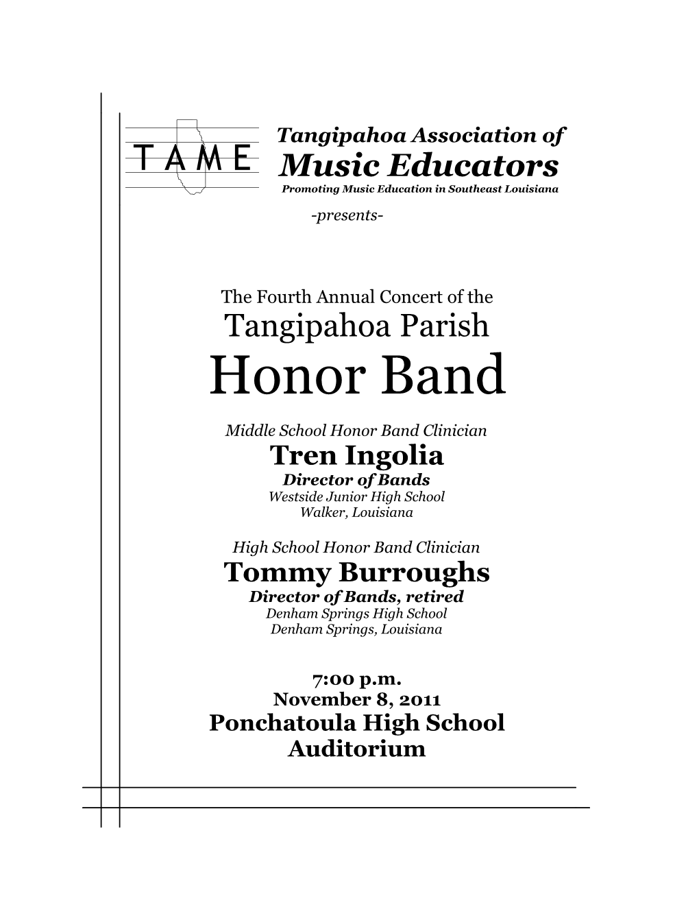 Middle School Honor Band