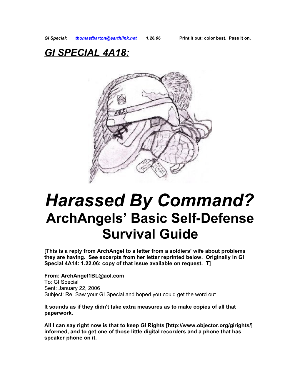 Archangels Basic Self-Defense Survival Guide