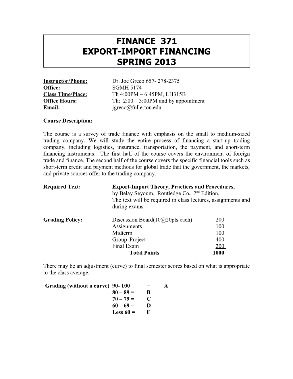 Export-Import Financing