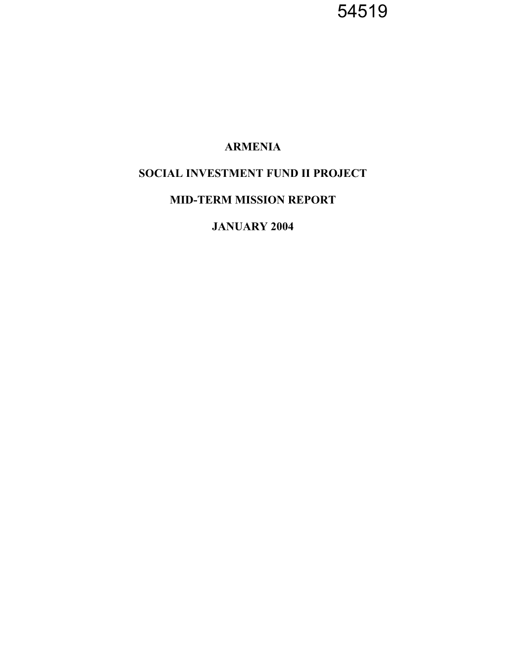 Social Investment Fund Ii Project