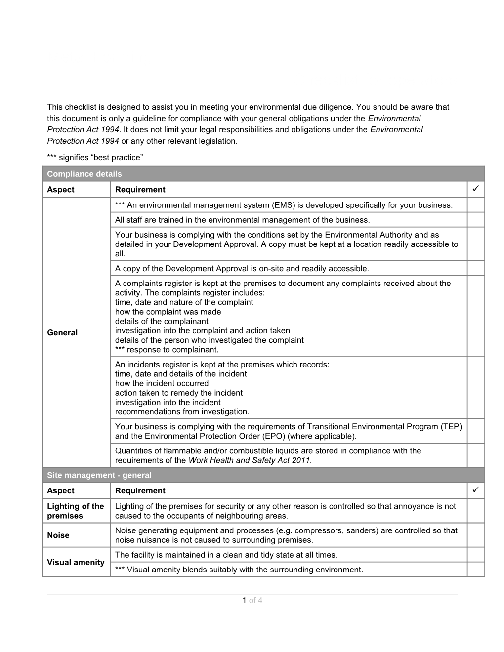 Operator Self Assessment Checklist - Metal Forming