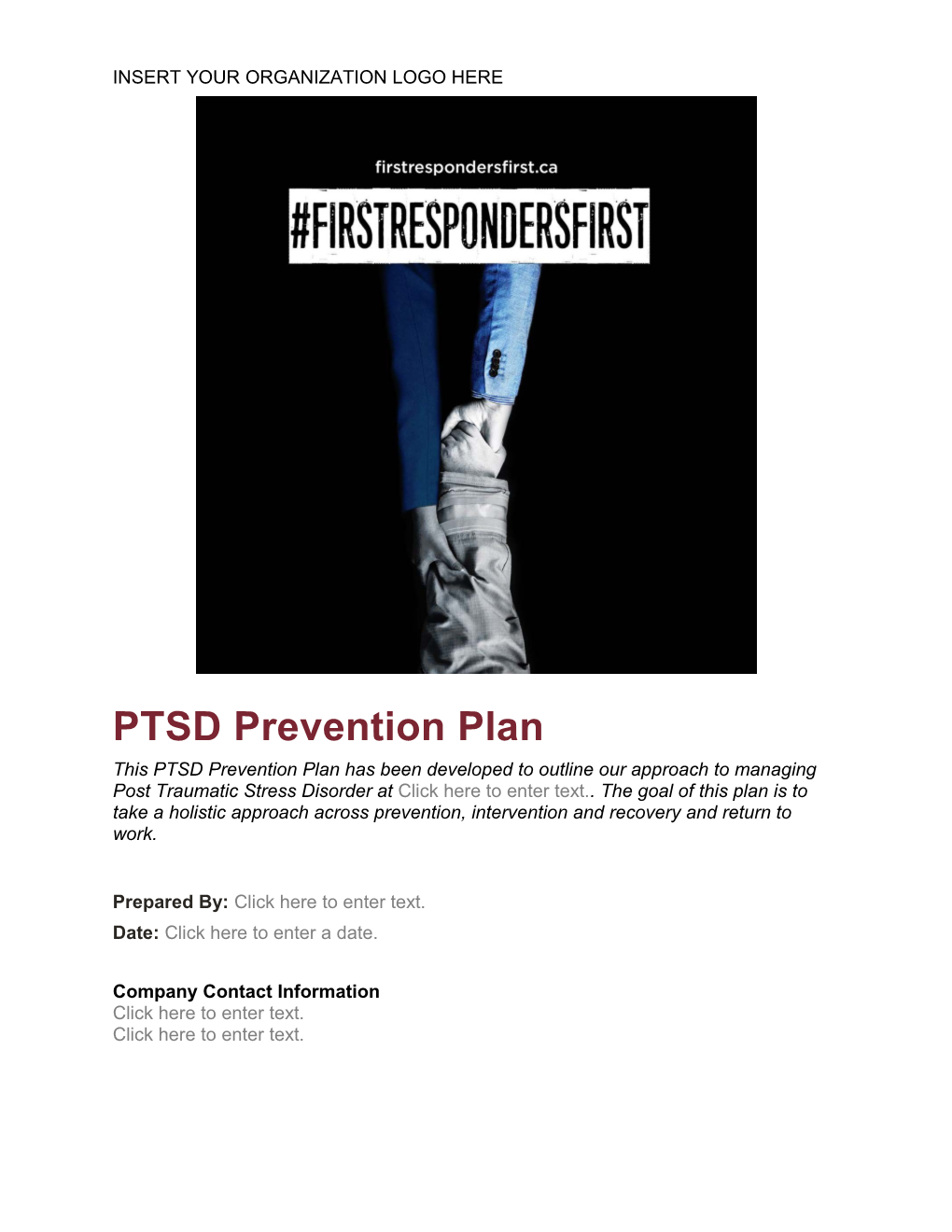 PTSD Prevention Plan
