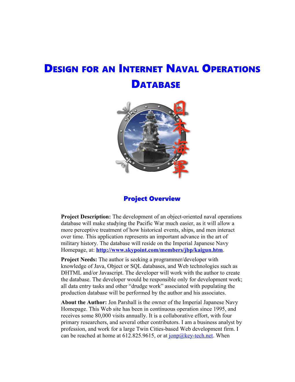 Naval Operations Database Design Doc