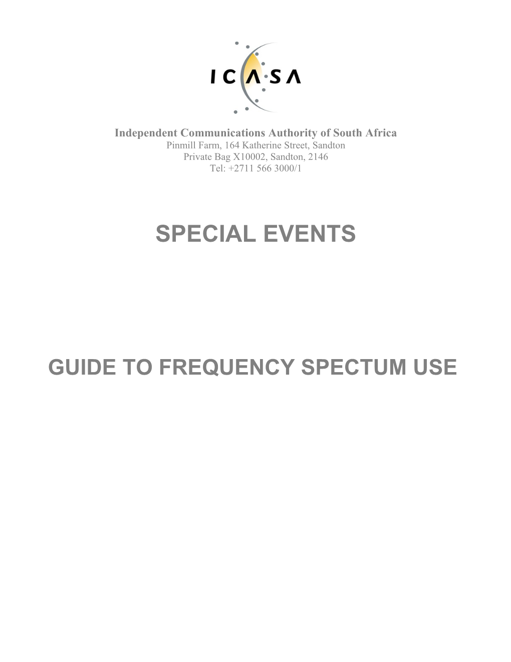 Frequency Assignment Guide for Special Events