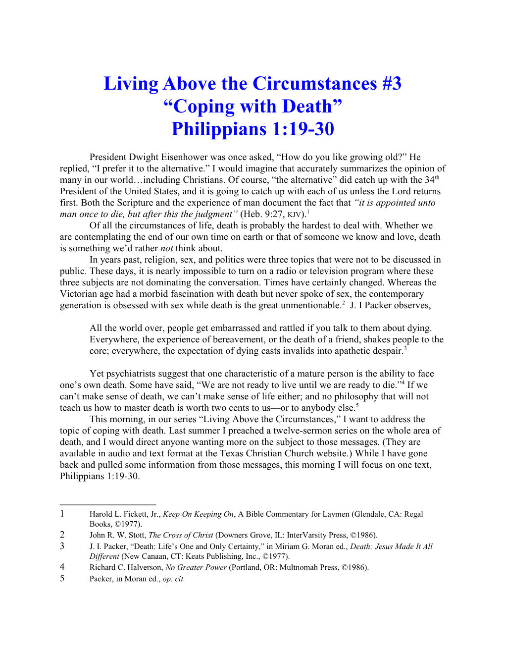 Living Above the Circumstances #3