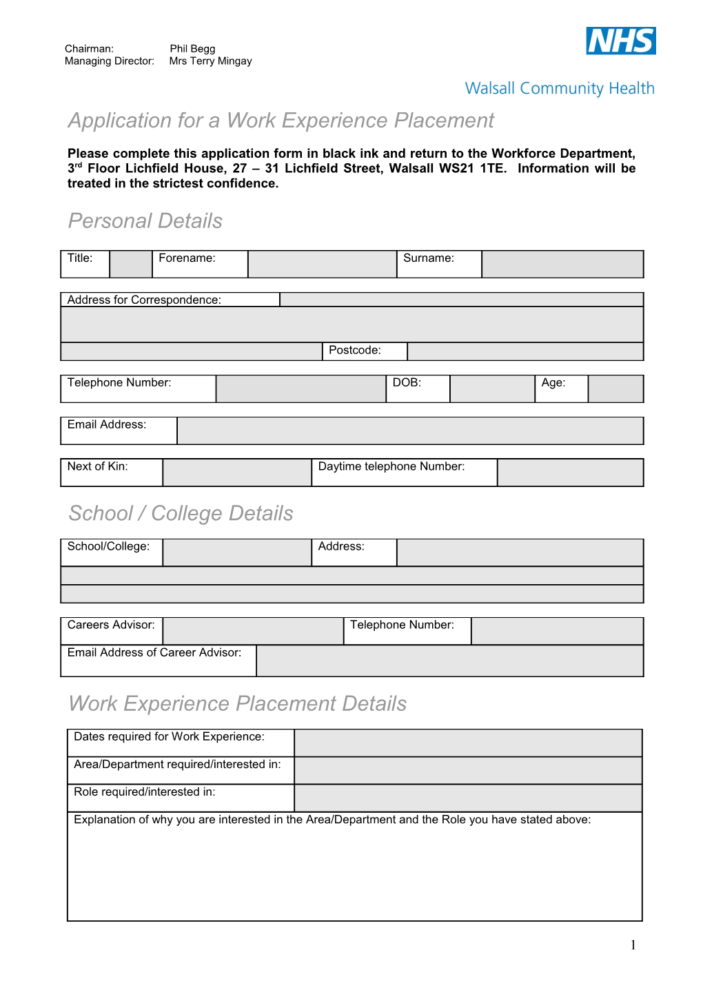 Supervisors Report Form