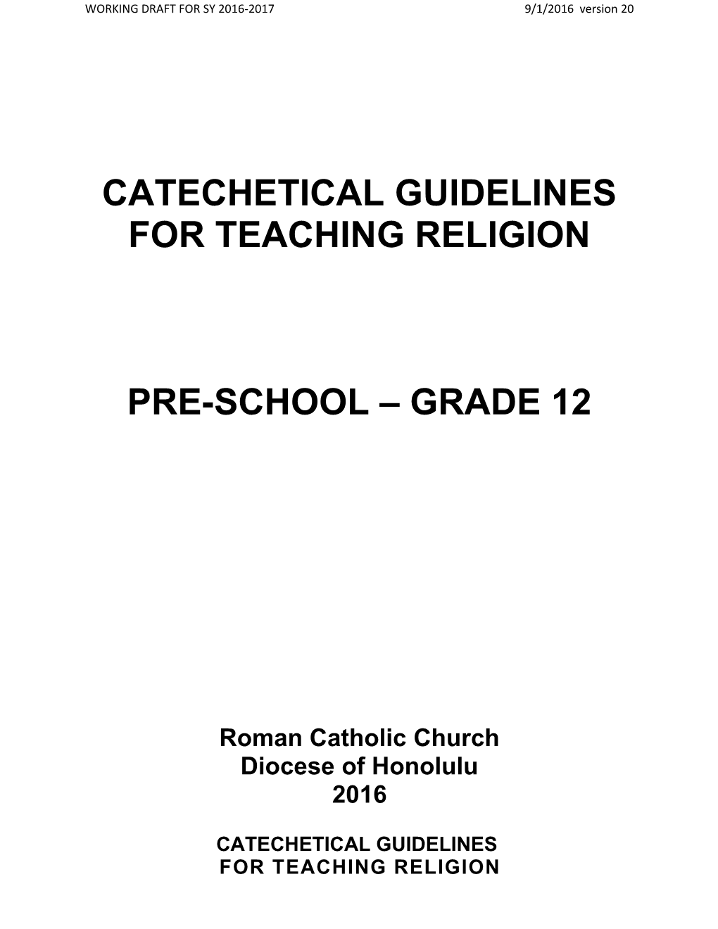 Catechetical Guidelines