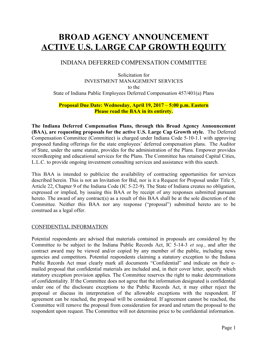 Active U.S. Large Cap Growth Equity