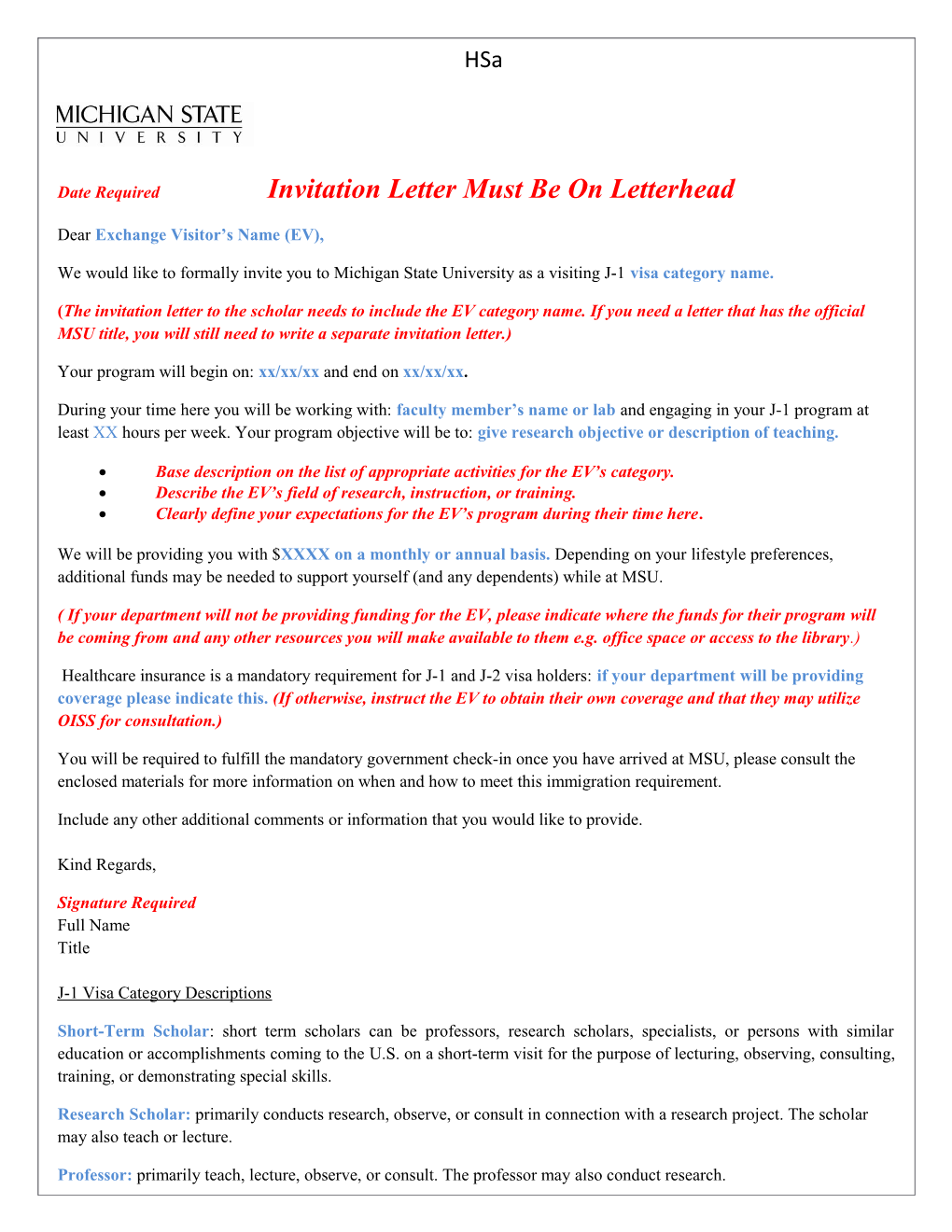 Date Requiredinvitation Letter Must Be on Letterhead