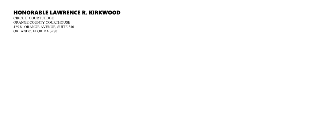 Honorable Lawrence R. Kirkwood