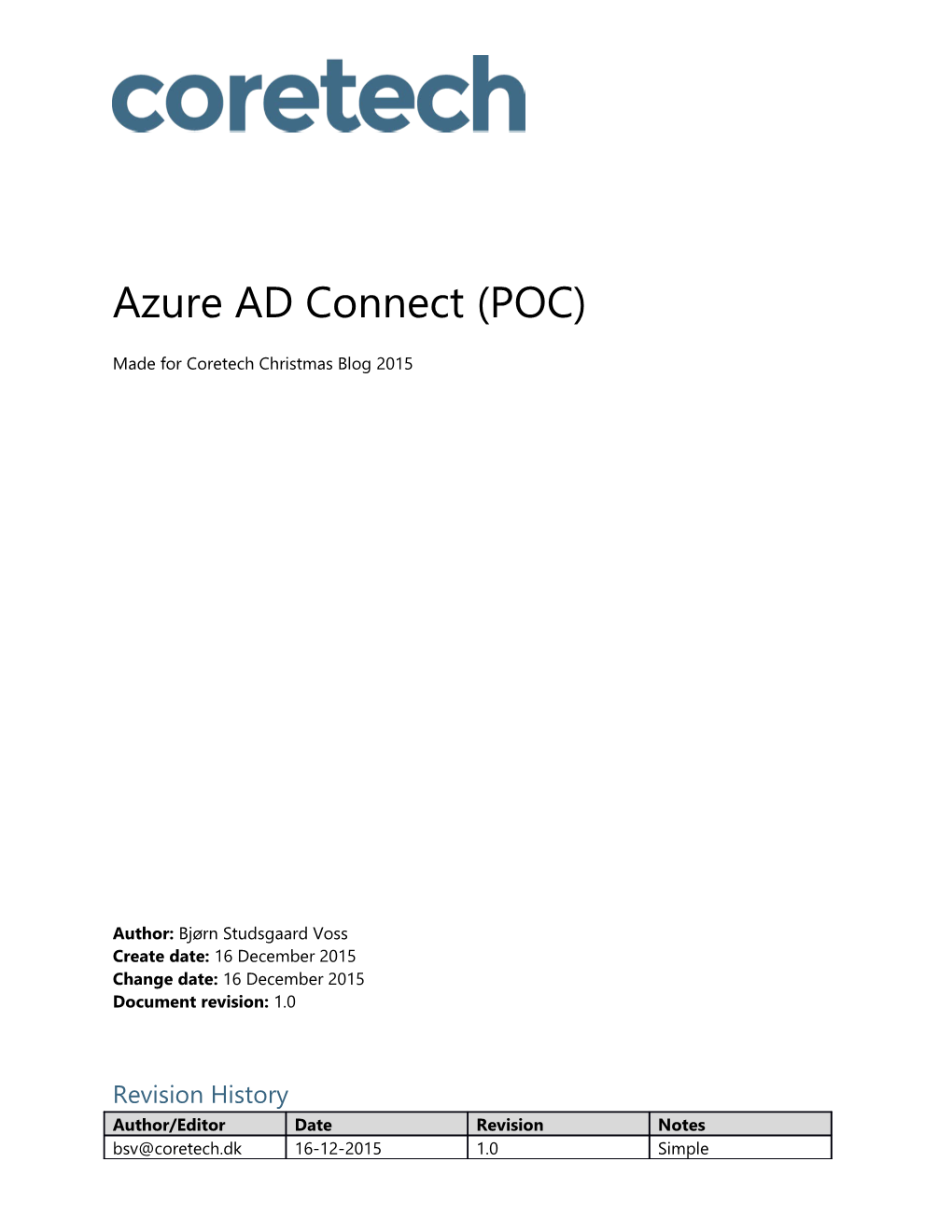 Azure AD Connect (POC)