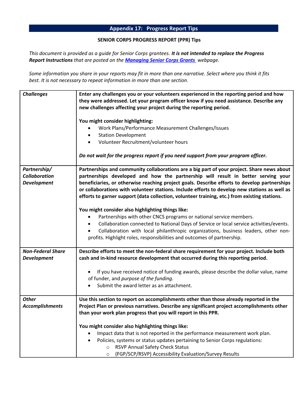 Az State Office Project Progress Report (Ppr) Guidance