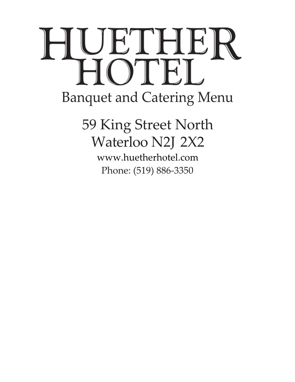 Banquet and Catering Menu