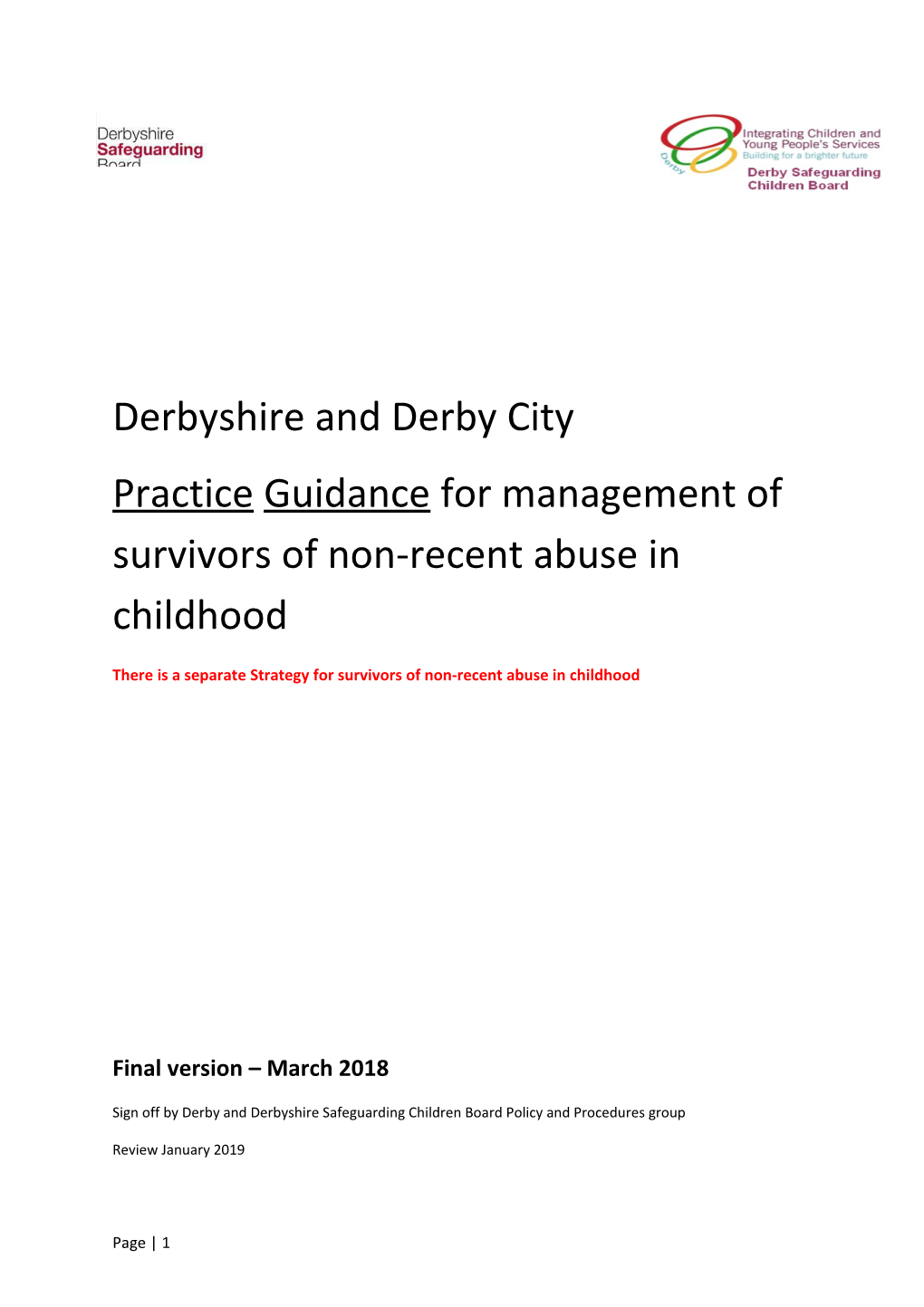 Derbyshire and Derby City
