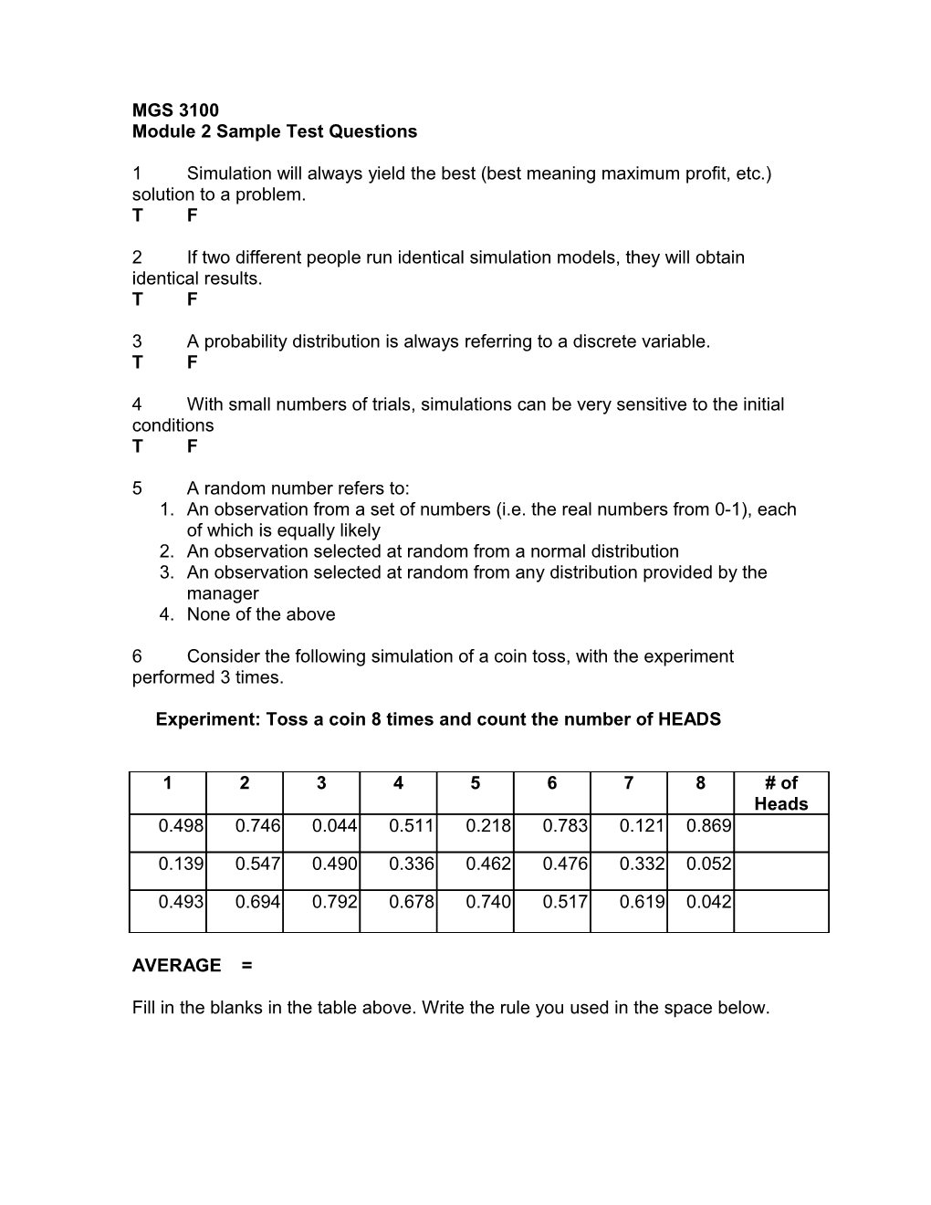 Module 2 Sample Test Questions