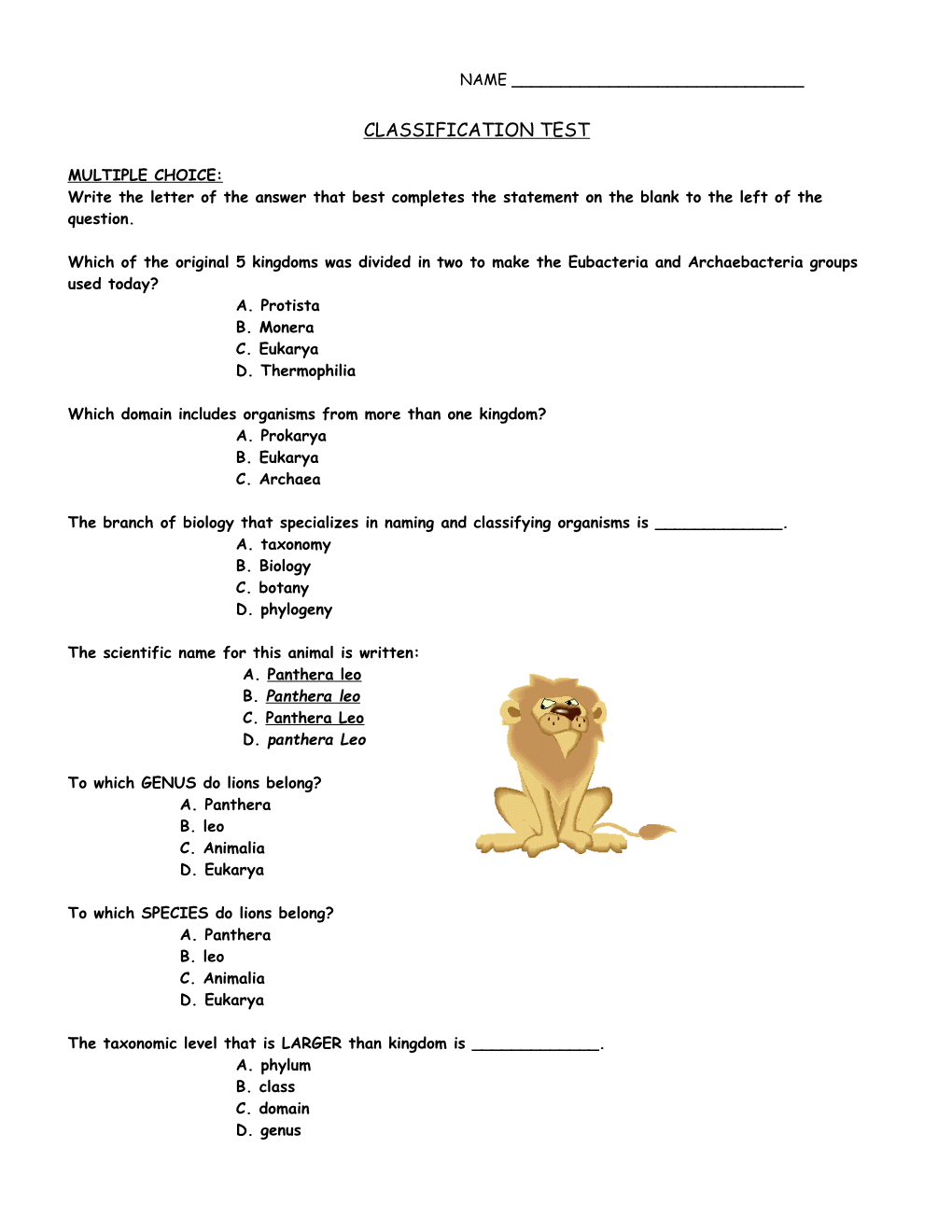 Which Domain Includes Organisms from More Than One Kingdom?