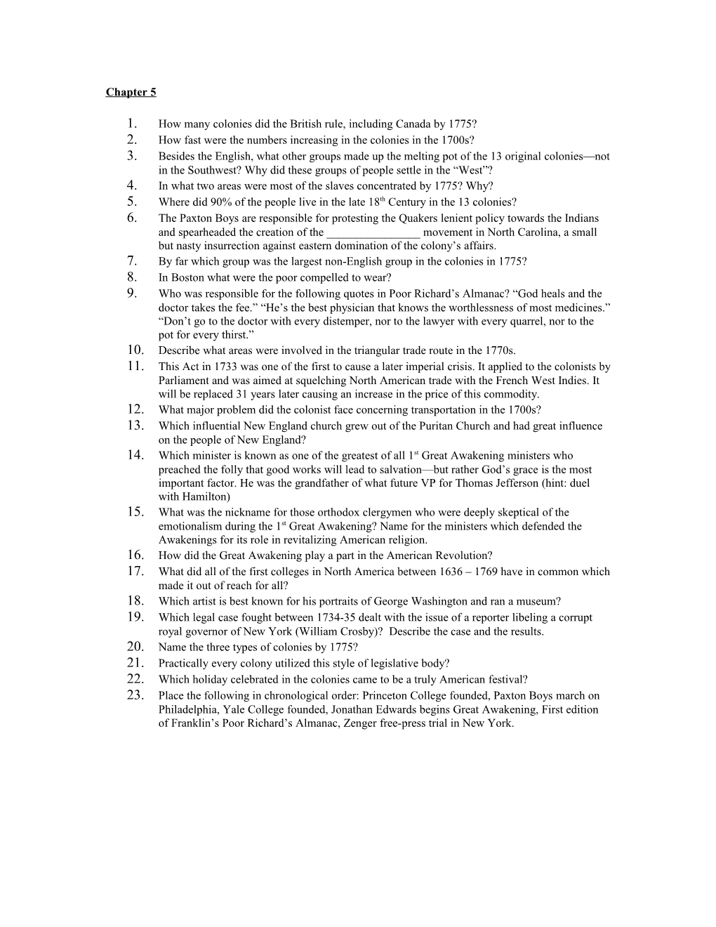 How Many Colonies Did the British Rule, Including Canada by 1775?