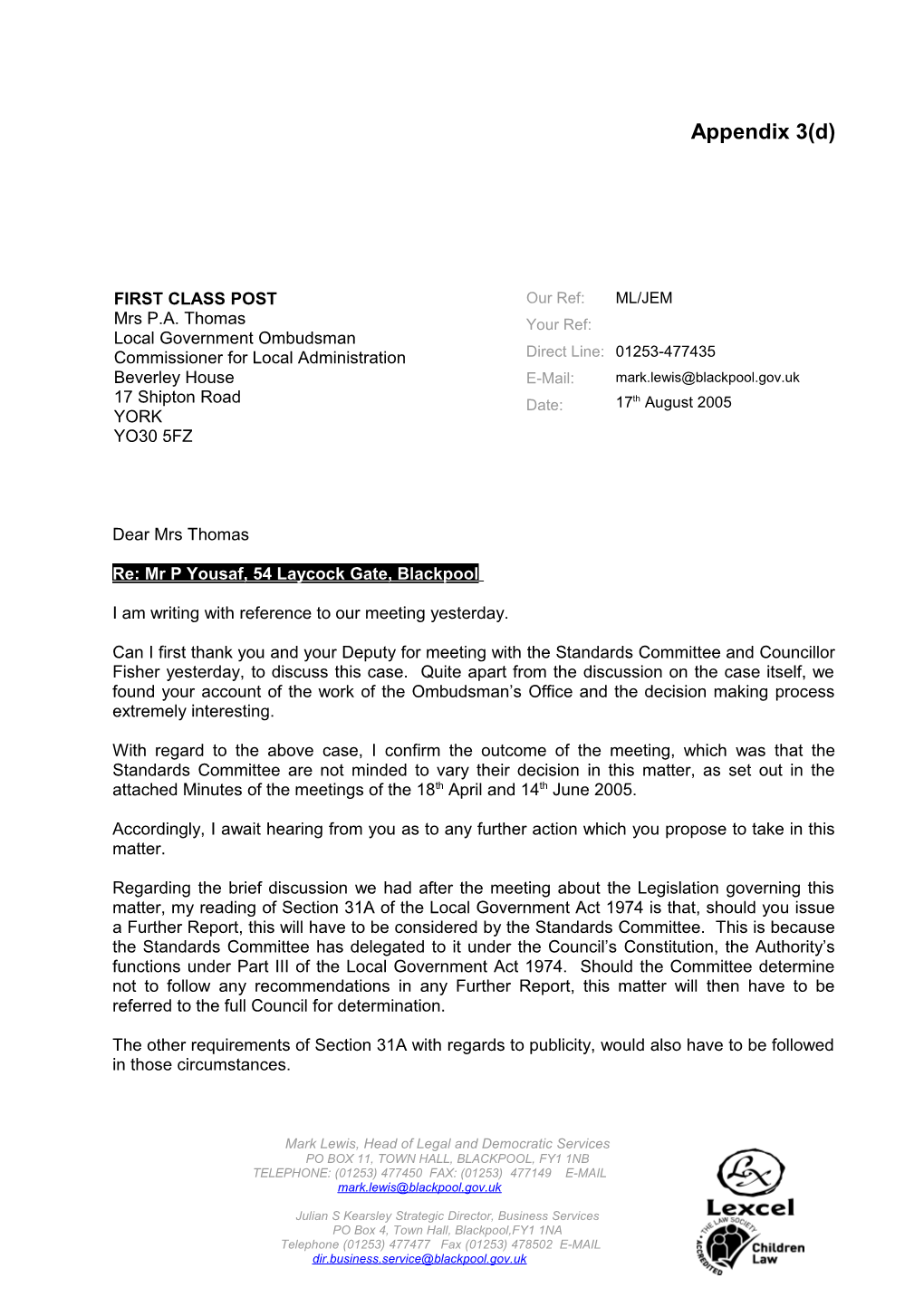 Letterhead for Julian Kearsley