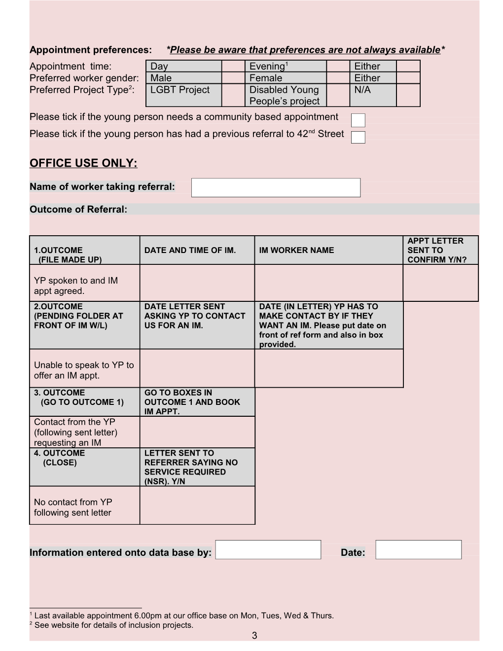 42Nd Street Referral Form