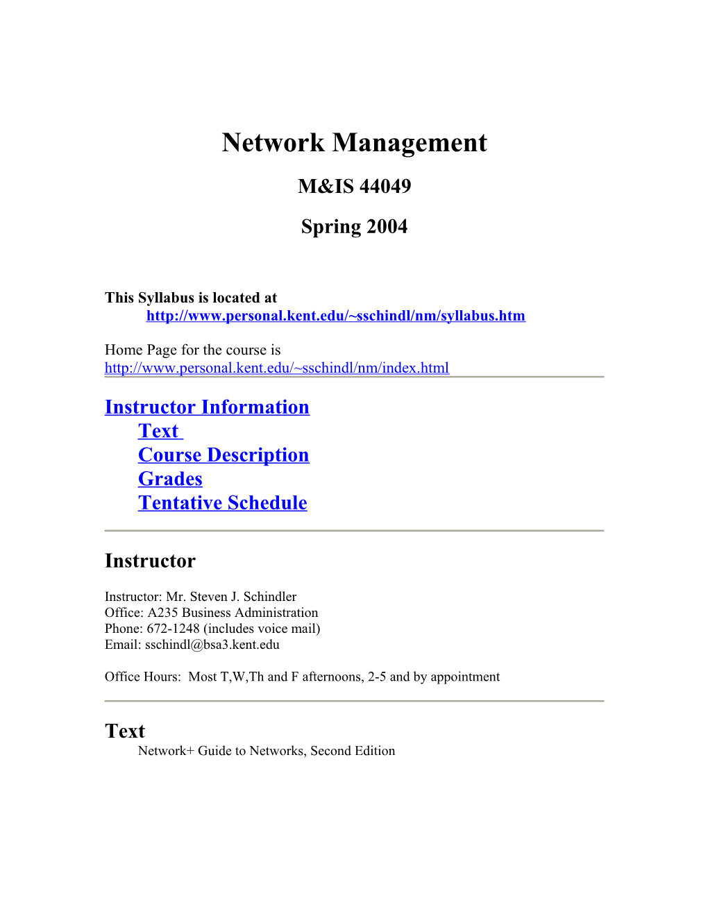 Network Management