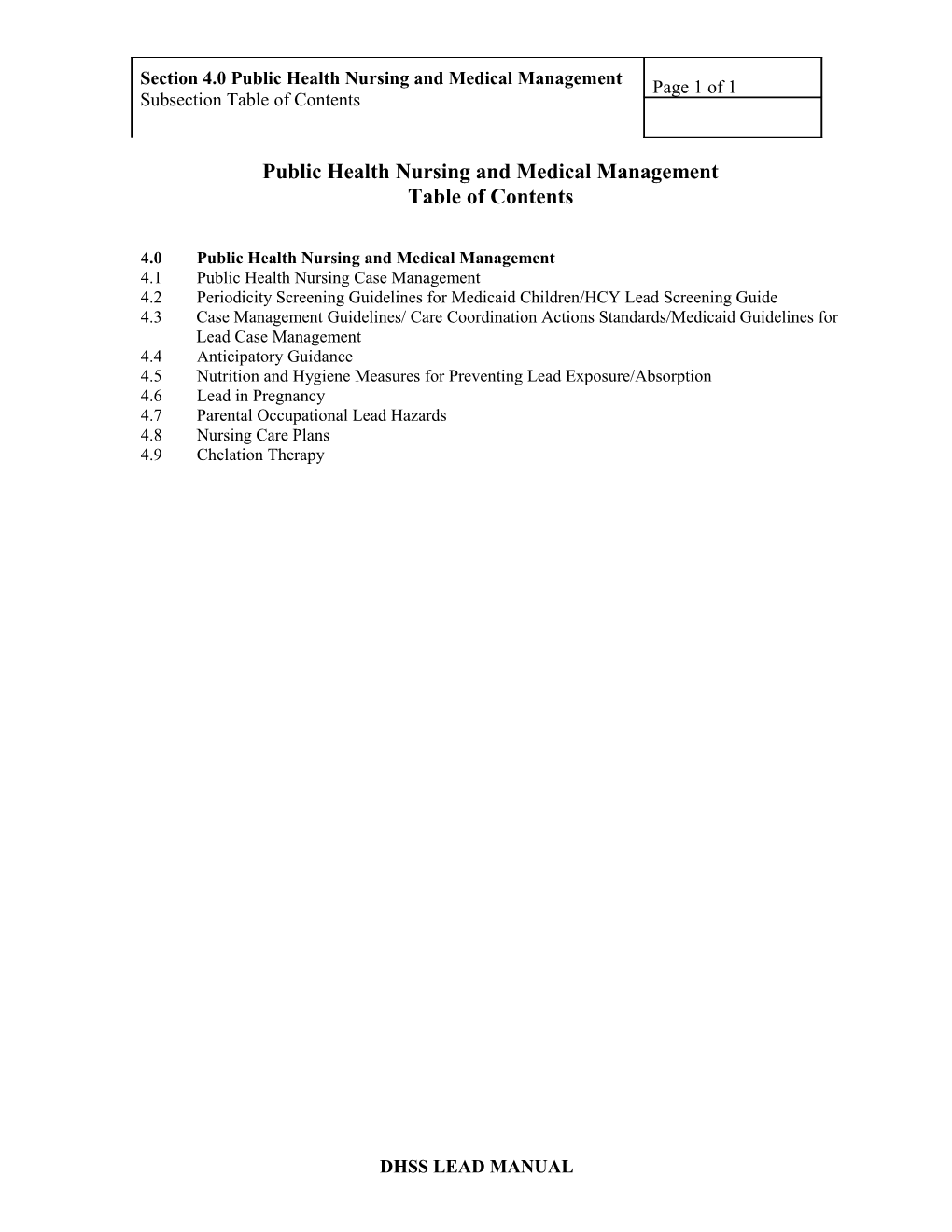 Public Health Nursing, Nutrition, Hygiene and Medical Management