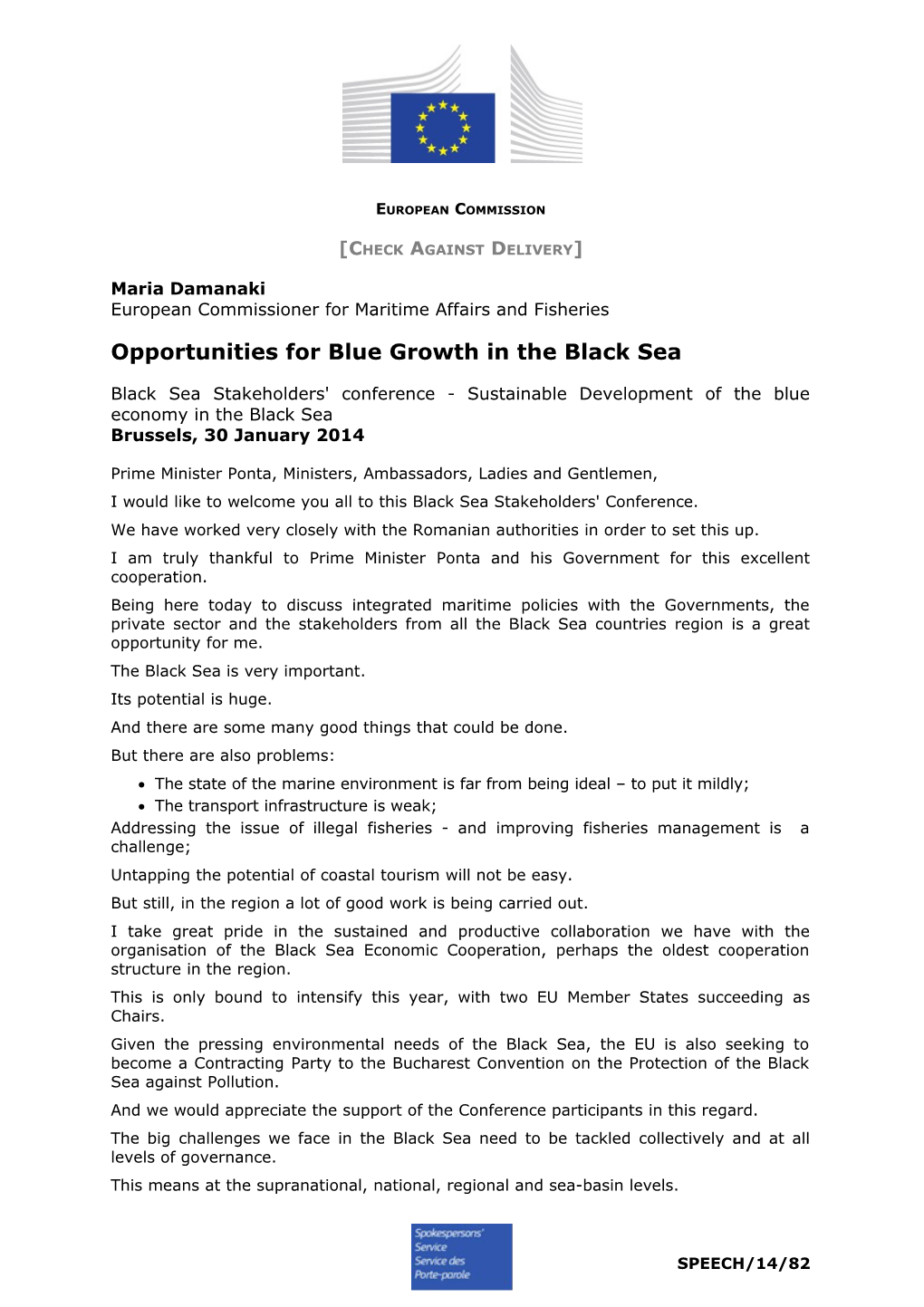 Opportunities for Blue Growth in the Black Sea