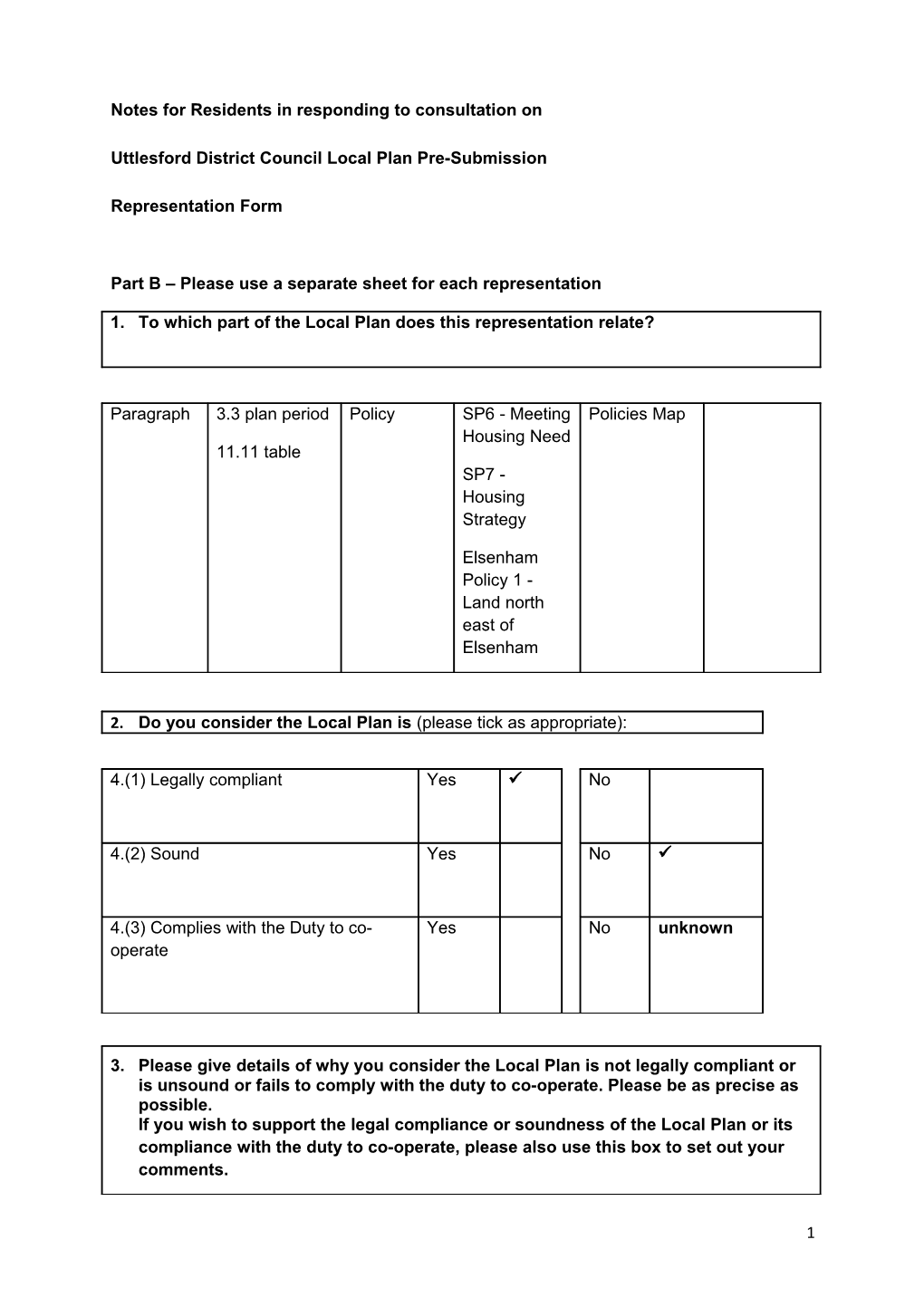 Notes for Locals in Responding to Consultation On