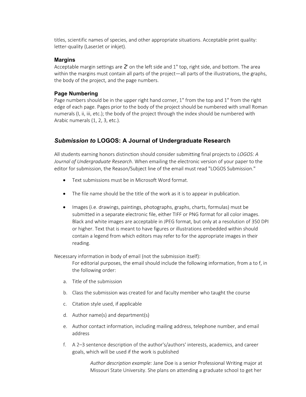 Distinction Project Submission Instructions