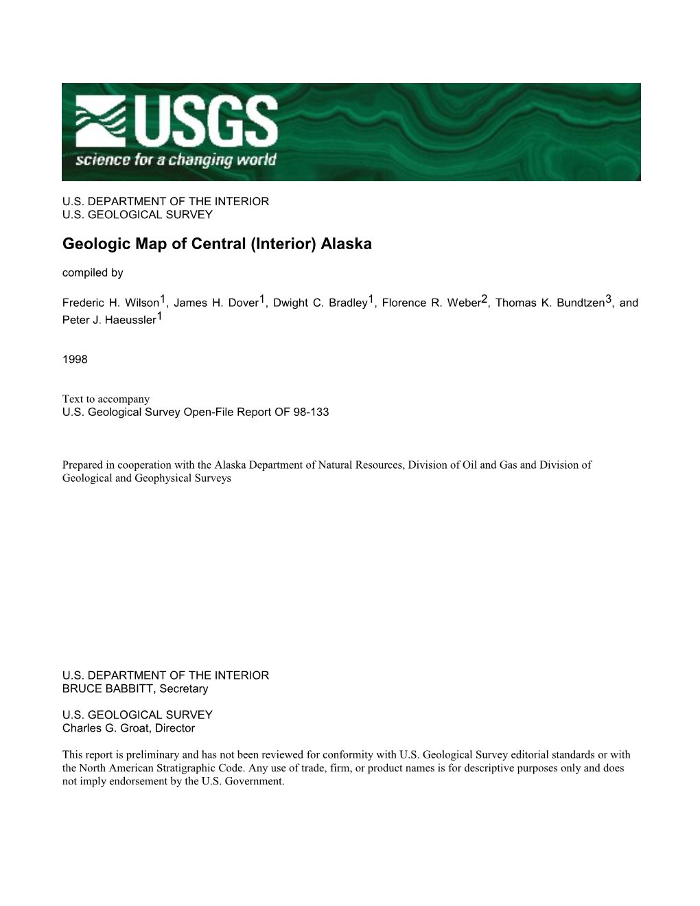 Geologic Map of Central (Interior) Alaska